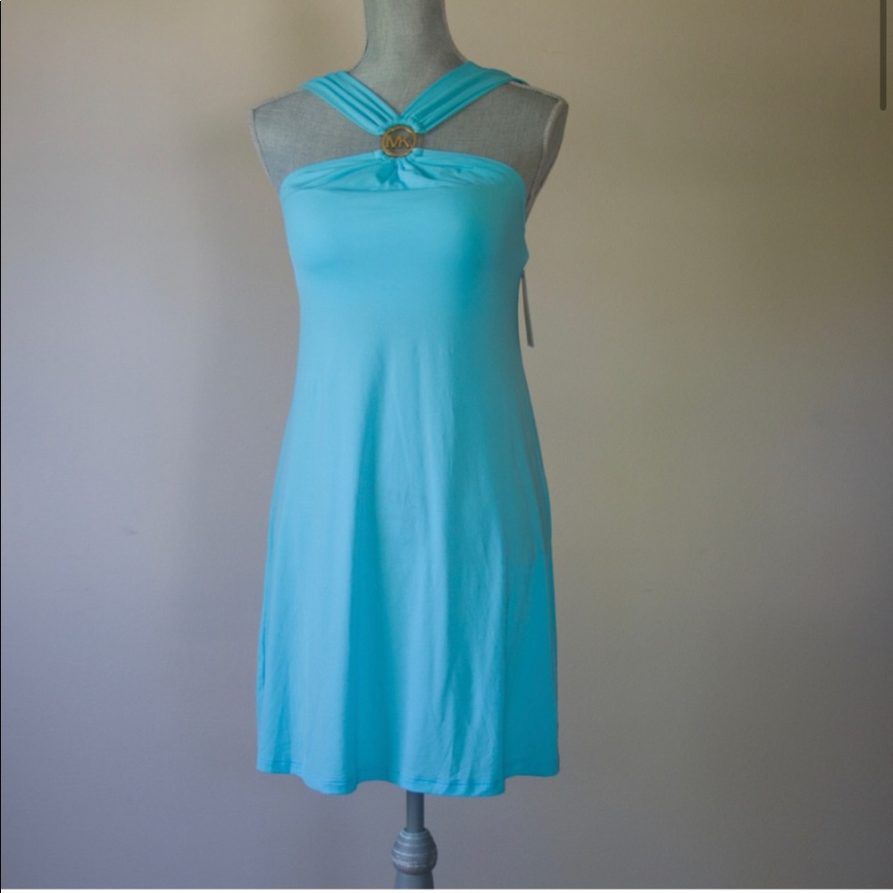 NWT Michael Kors Turquoise Cruise Tank Dress